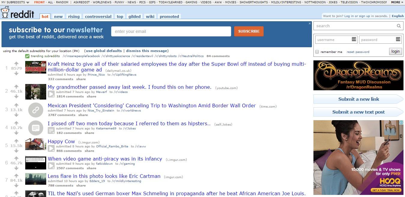 Subreddits