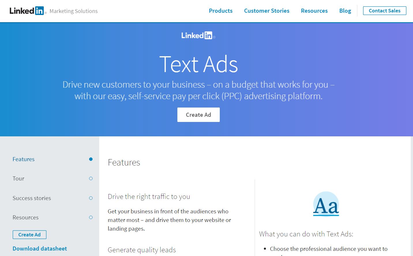 LinkedIn Text Ads