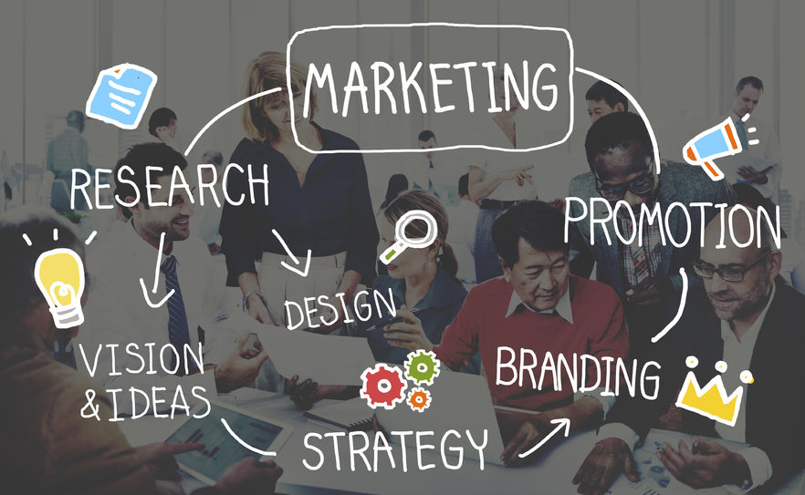 marketing strategy business information vision target concept