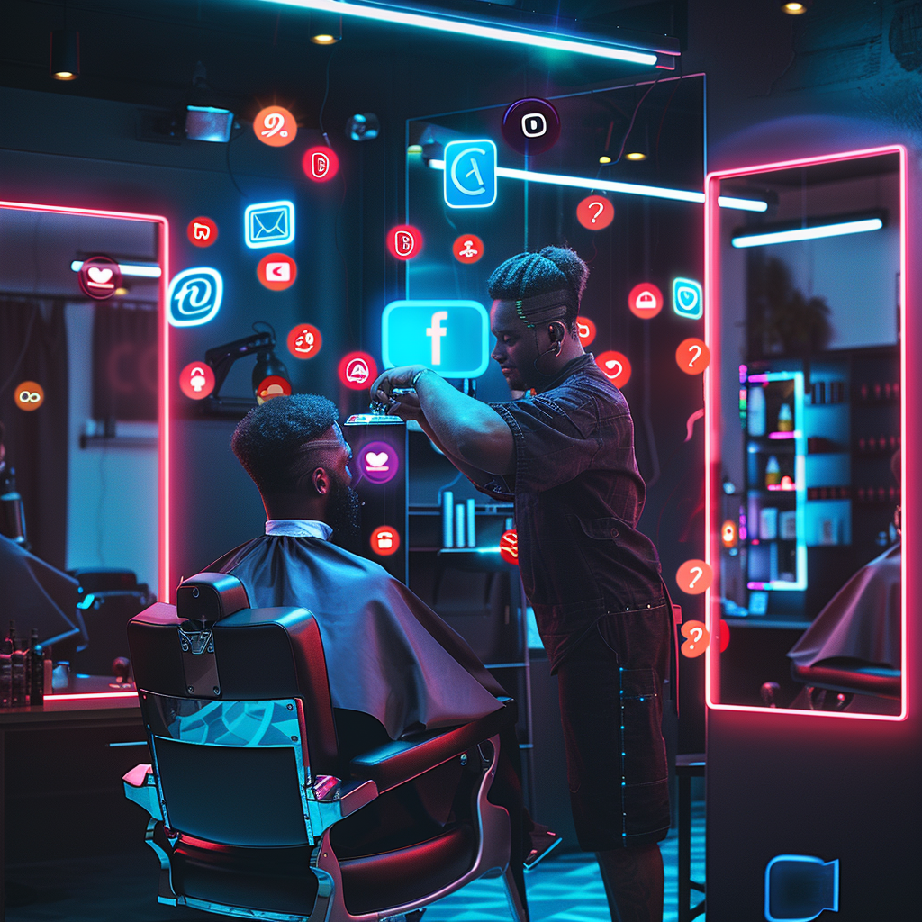barbershop social media