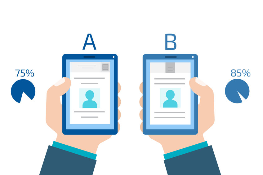 A-B comparison|split testing|split testing images|split testing