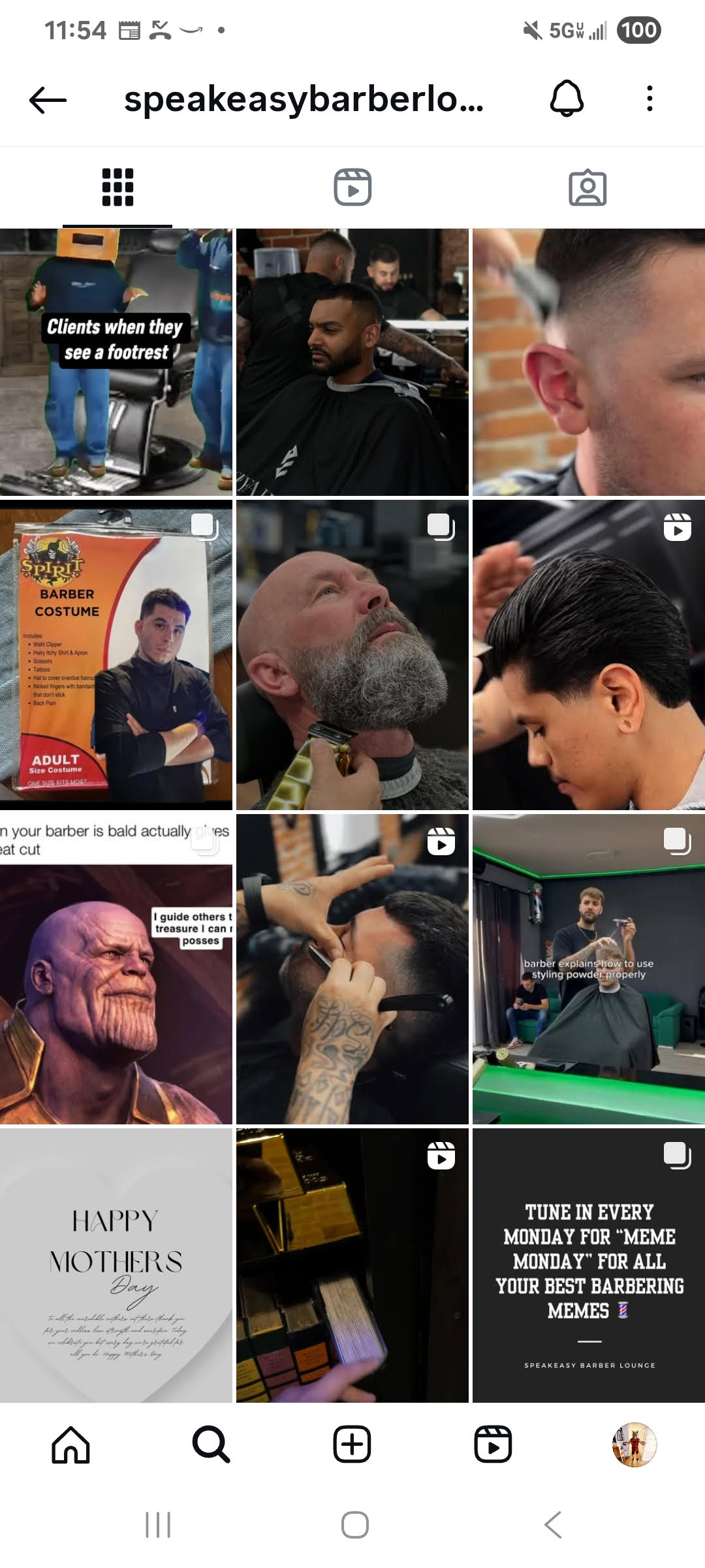barbershop social media